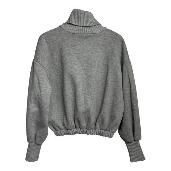 Zara Sweaters - zara grey turtle neck elastic waist sweater medium